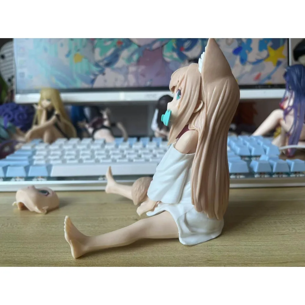 Estatueta Menina Anime Japonesa, Menina Gato Kinako, 1/6 Action Figure, Brinquedo Modelo de Coleção, Decoração Kawaii, 14cm