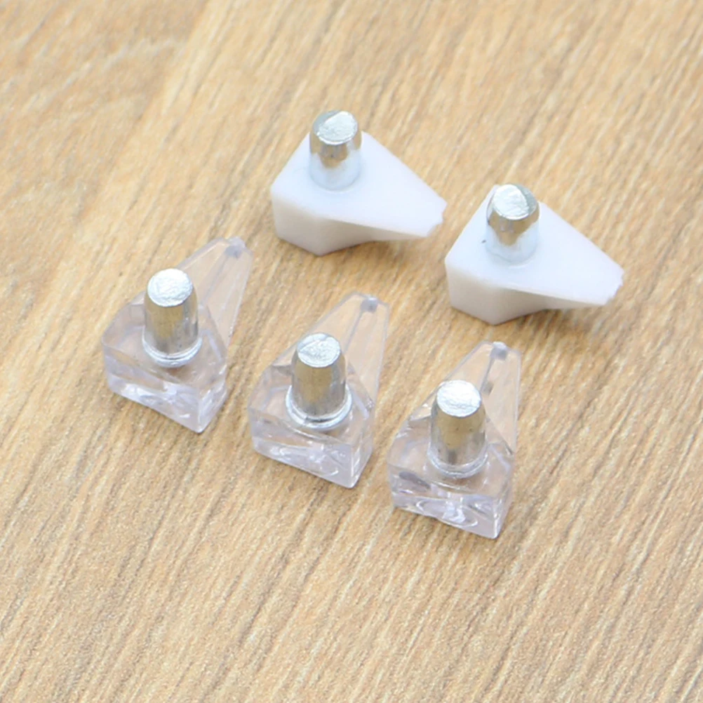 

100pcs Shelf Support Pegs Corrosion Resistant Rust Proof Hardware Brackets for Cabinets White Stable