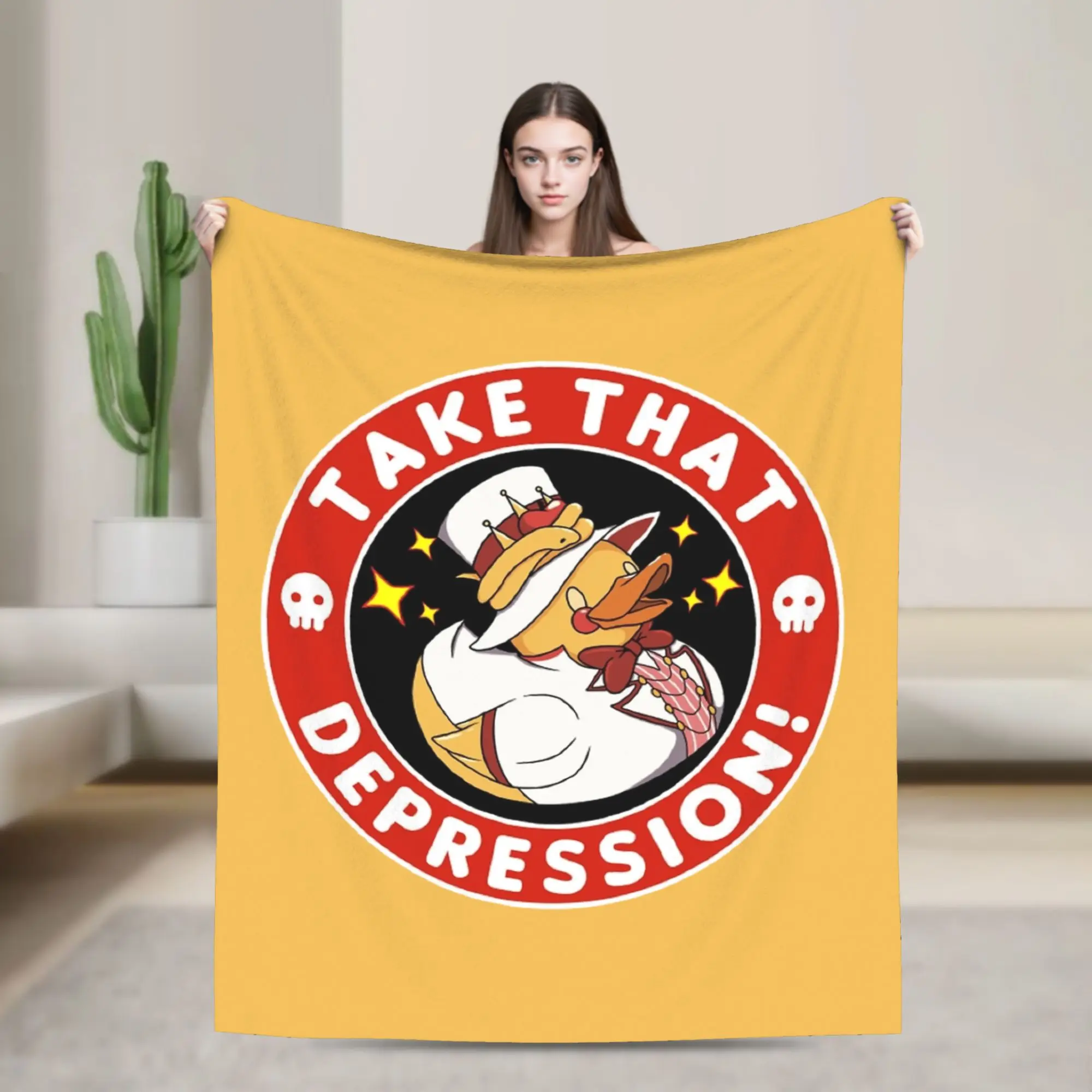 Lucifer Duck Rubber Take That Depression Hazbins Hotels Blanket Fleece  Winter Throw Blankets for Bed Outdoor Plush Thin Quilt