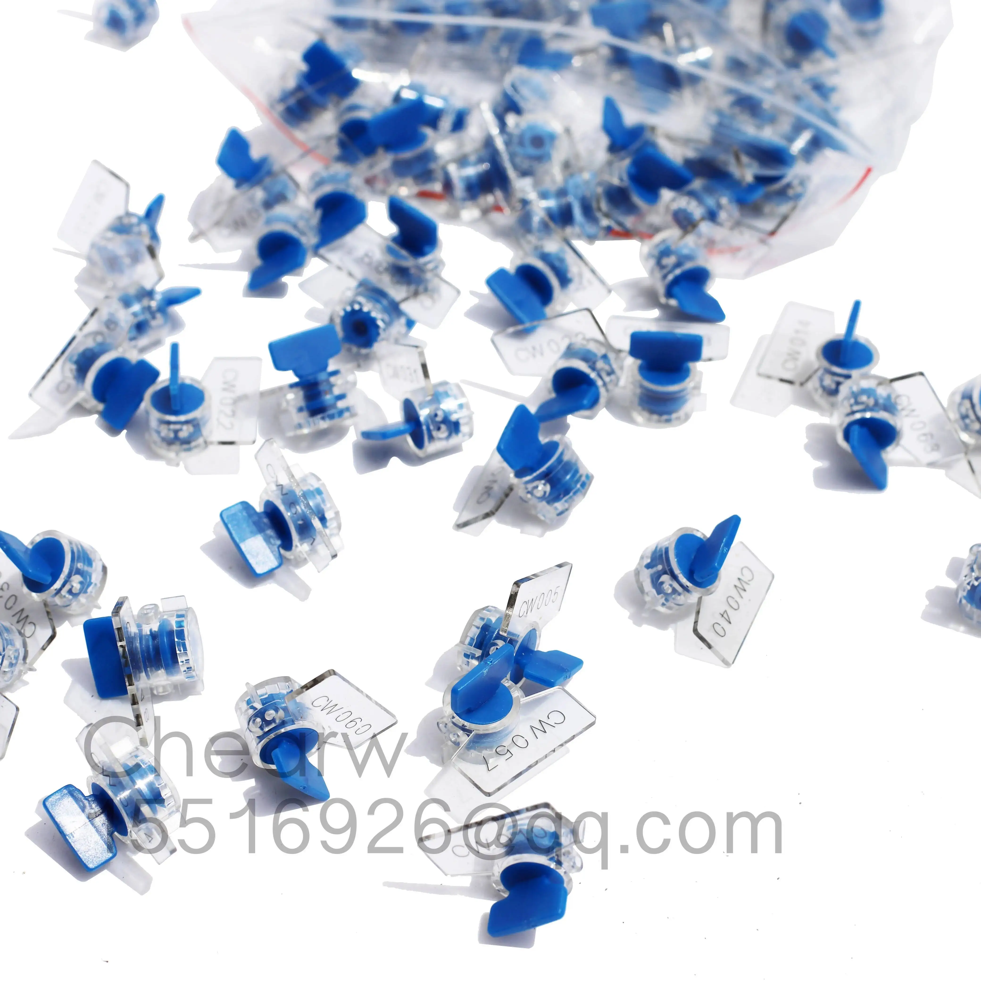 100 peças selo de medidor de torção mini selos de plástico Larser impressão sinais da empresa e bandeira de bloqueio de número