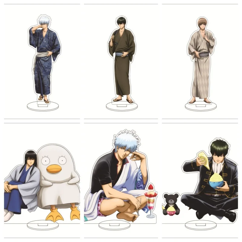 

Anime Gintama Acrylic stand standing Yorozuya Gin-chan Figure Cosplay Plate Desk decoration Fans Desk Decor Plate Gifts