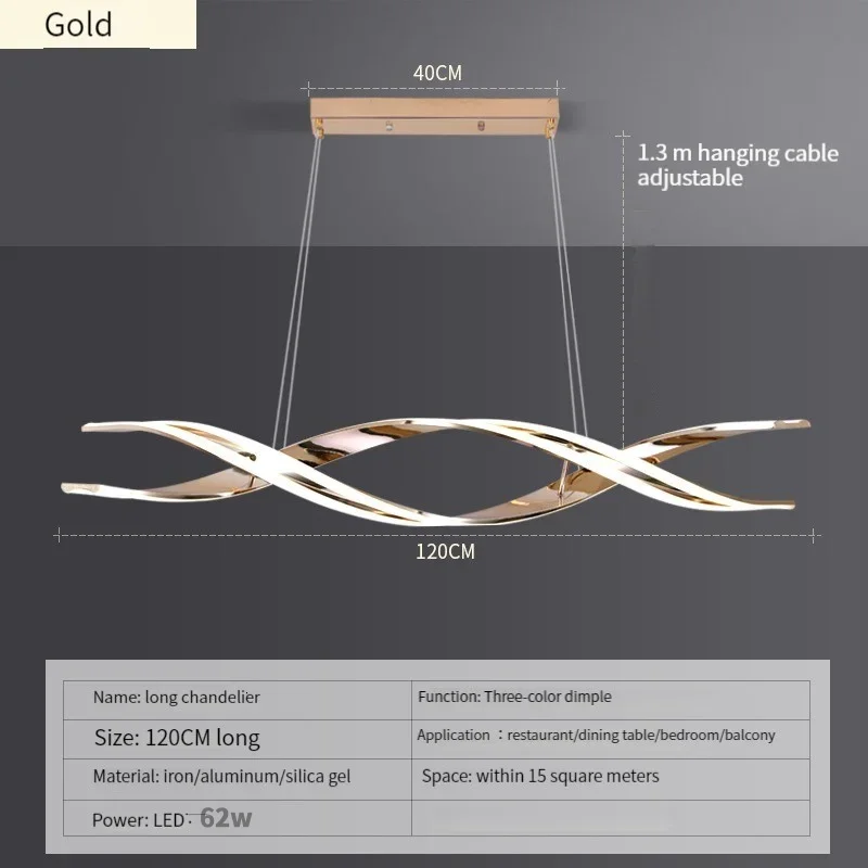 JIANKEXING Nordic Luxus Moderne Einfachheit Kreative Persönlichkeit Designer Anhänger Licht Gold Schwarz Restaurant Schlafzimmer LED Bar Fernbedienung Dimmen 5