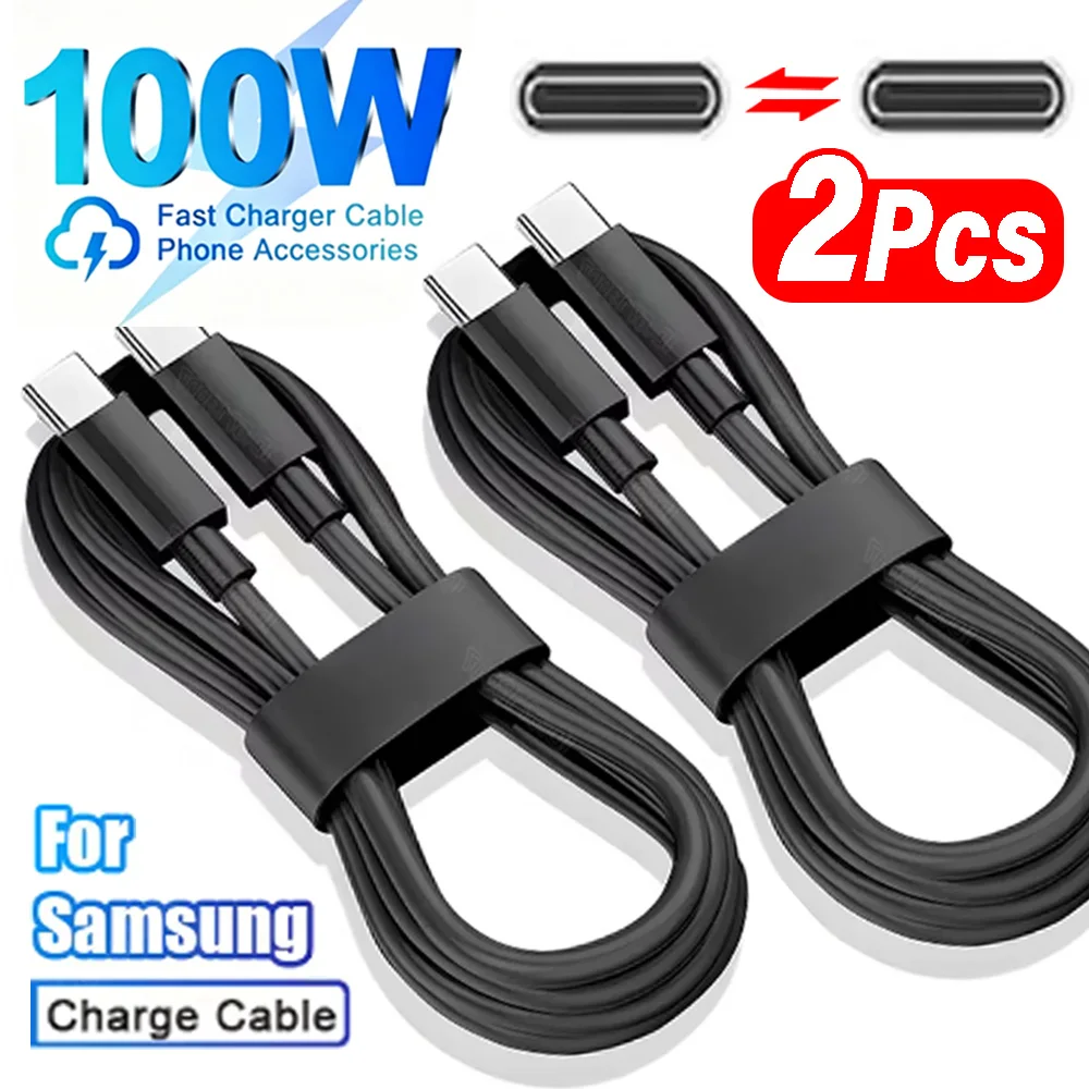 100W Fast Charge Data Cable for Samsung Galaxy S26 Ultra Plus USB C To USB C Cable S26 S25 S24 S22 S23 Dual Type C Data Cable