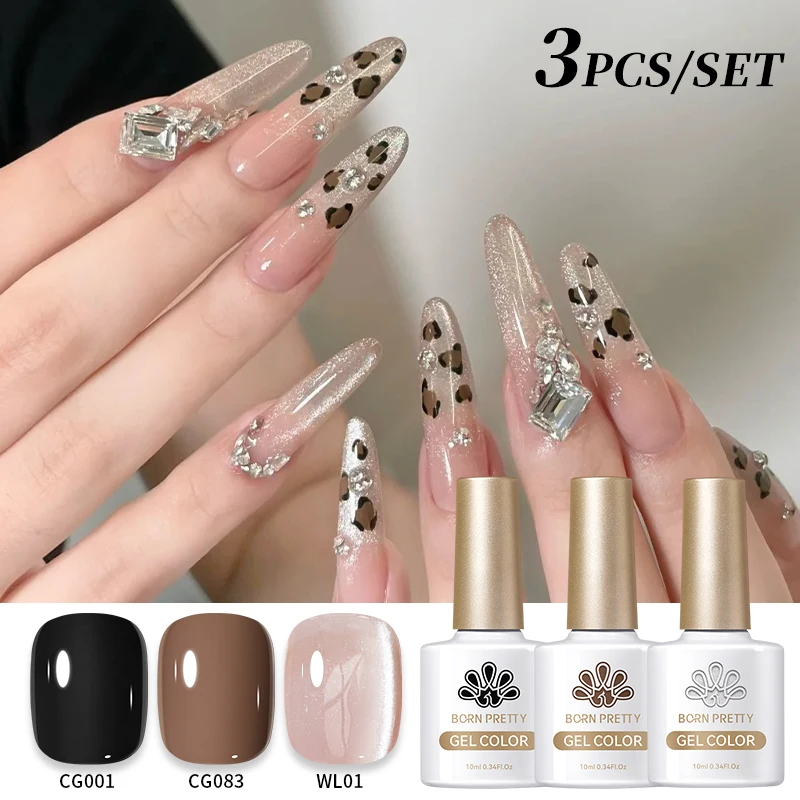 BORN PRETTY Leopard Herfst Kat Magnetische Gel Nagellak Set Naakt Roze Gel Polish Vernis Semi Permanent Voor Manicure Nail Art