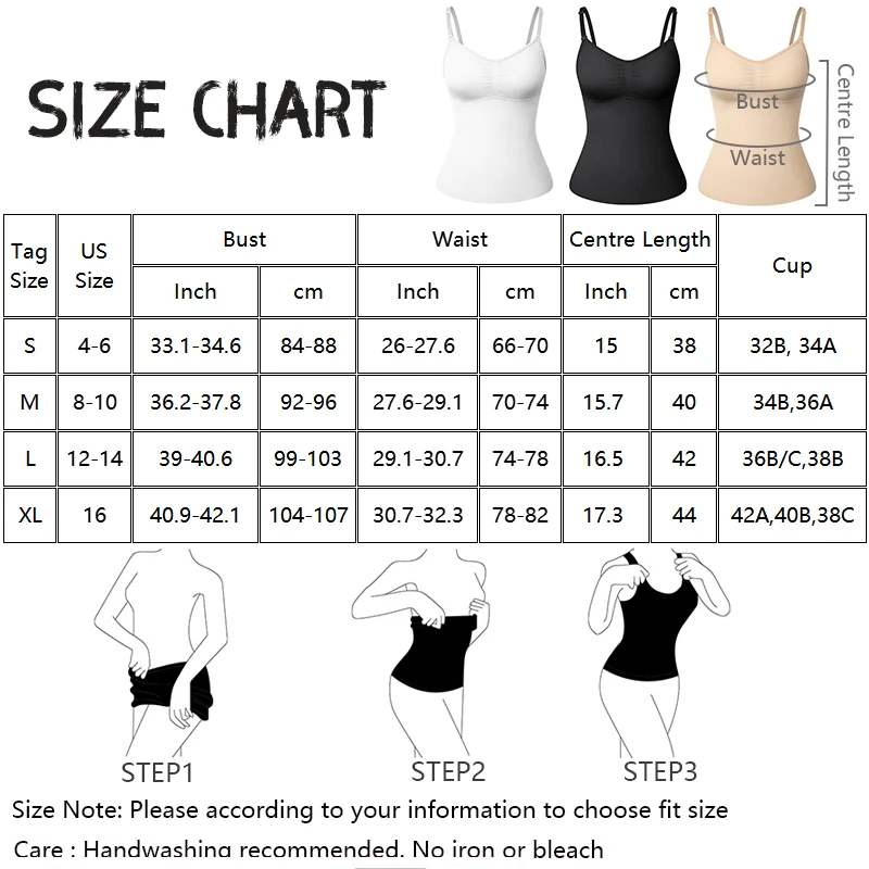 Padded Shaperwear Compression Camisole Body Shaper Woman Tummy Control Tank Tops Slimming Shapers Waist Trainer Corset Slim Vest