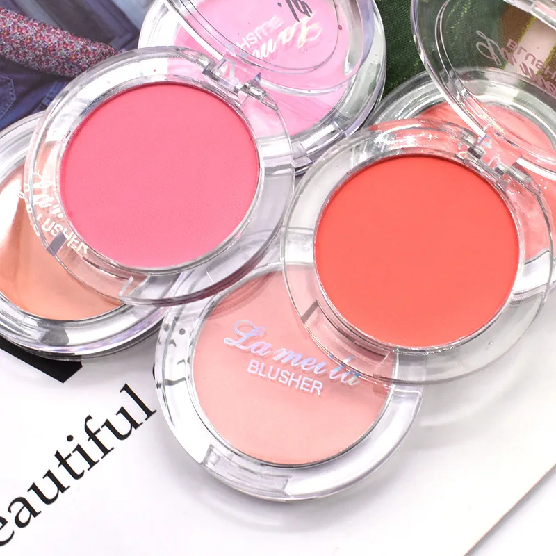 6 Màu Sắc Đơn Blush Palette Mặt Kem Nền Che Khuyết Điểm Bột Chống Thấm Nước Bền Mặt Rouge Bột Đào Tự Nhiên Blusher