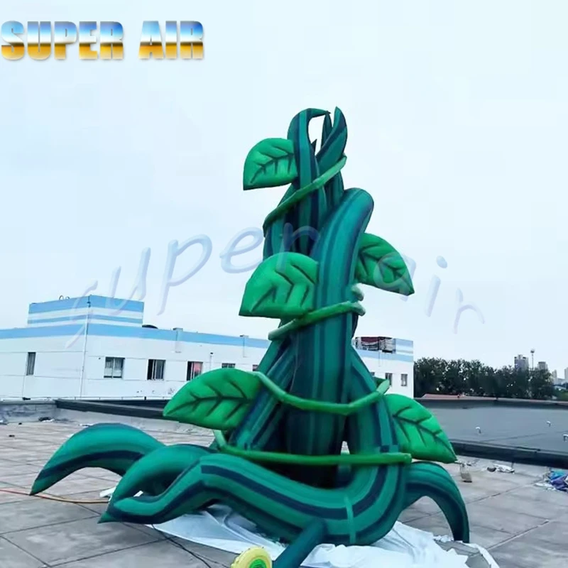 Creatief ontwerp groene podiumdecoratie opblaasbaar timbomodel met ventilator voor buitenfeest