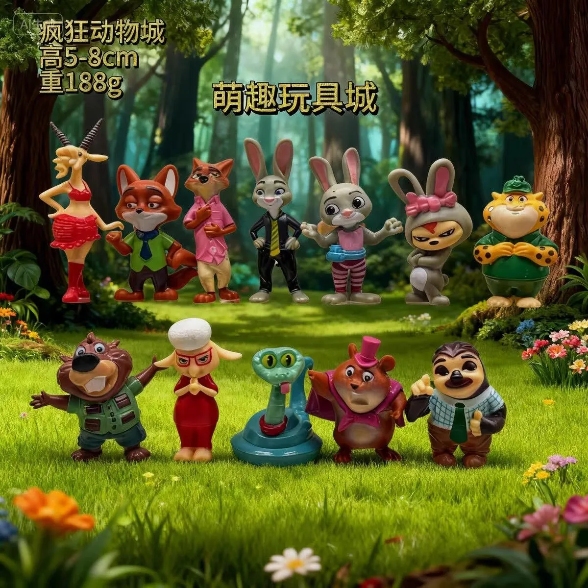 12 Stücke Zootopia 2 Cartoon Anime Figur Nick Fox Judy Zootropolis Utopia Action Figur Spielzeug Kinderzimmer Ornamente Kuchen Topper