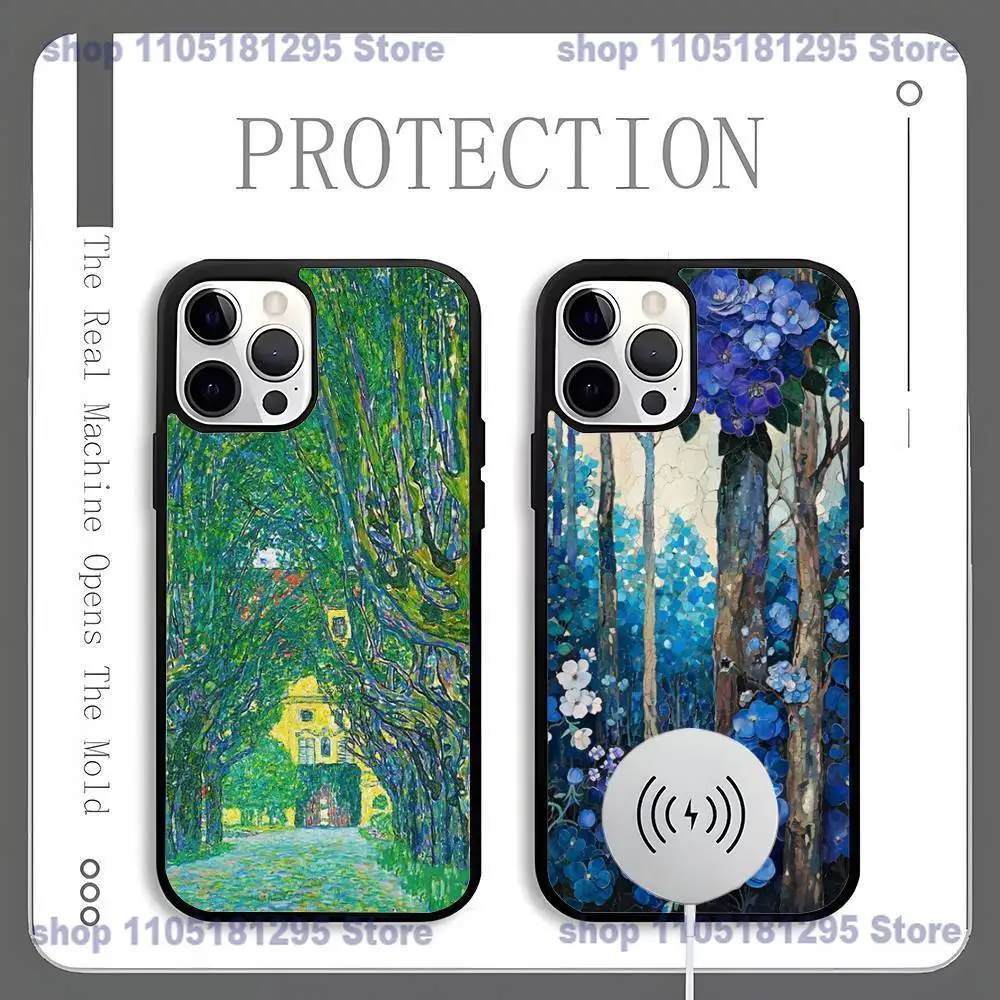 

The Kiss Gustav Klimt Phone Case For iPhone 17,16,15,14,13,12,11,Pro,Max,Plus,Mini,SE4,E Magnetic Magsafe Wireless Charging
