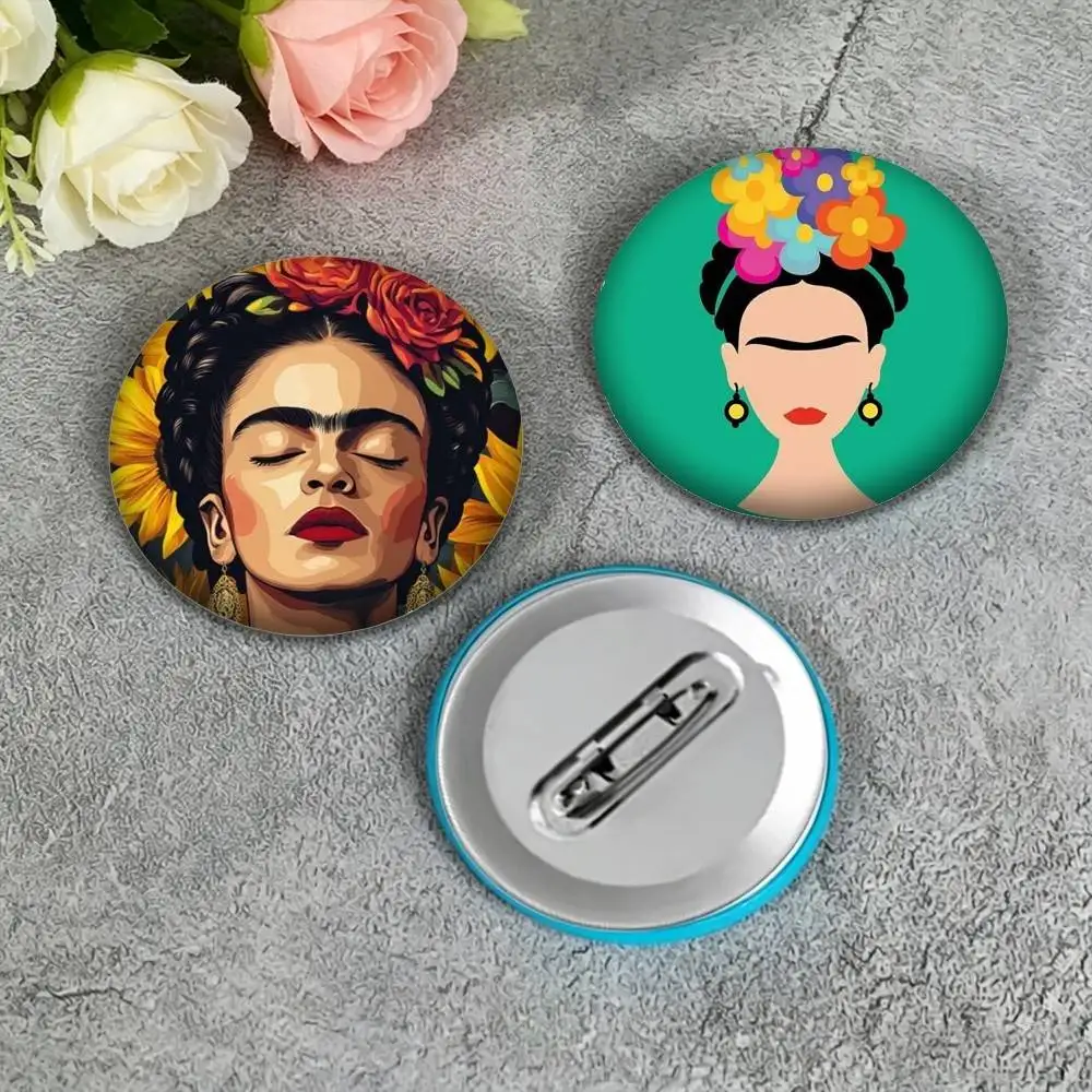 F-Frida Kahlo S-Self Portrait Art  25mm 32mm 44mm 58mm 75mm Brooches Badges Pins for Accessories Gift