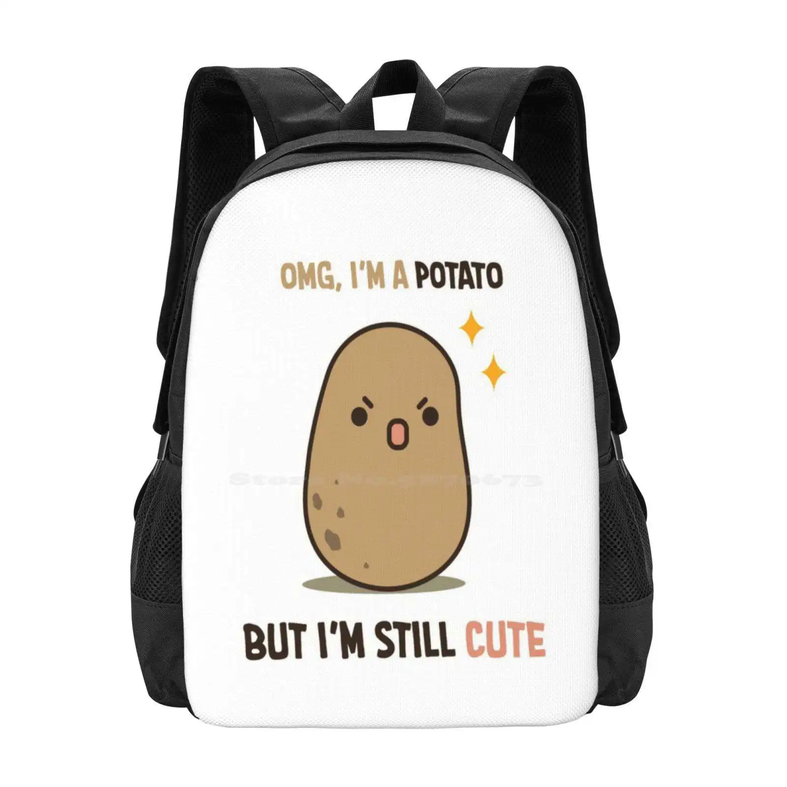 Cute Potato Is Cute Backpacks For School Teenagers Girls Travel Bags Funny Potato Potato Meme Cute Potato Potatoes Lovely