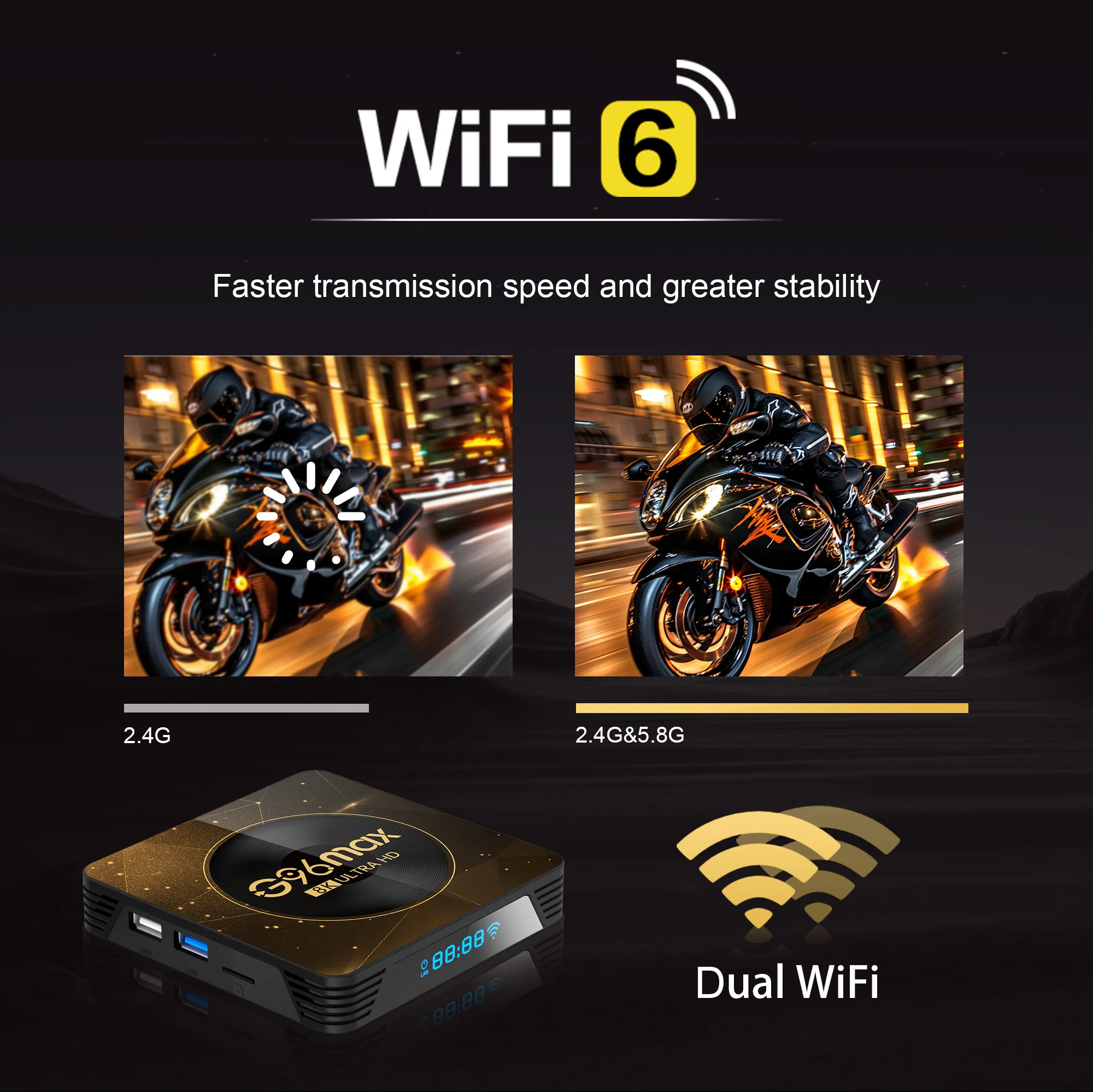G96max A13 Android13 8K TV Box Wifi 6 Transmission Media Player Rockchip 3528 32G64G ذاكرة كبيرة Netflix Youtube بث تلفزيوني مباشر مجاني