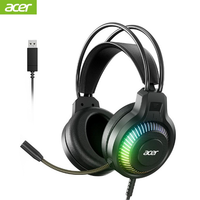 Acer OHW303 Gaming Headphones with Mic LED Light 7.1 Stereo Virtual Surround Bass Earphone Headsets Gamer for Computer PC Gamer