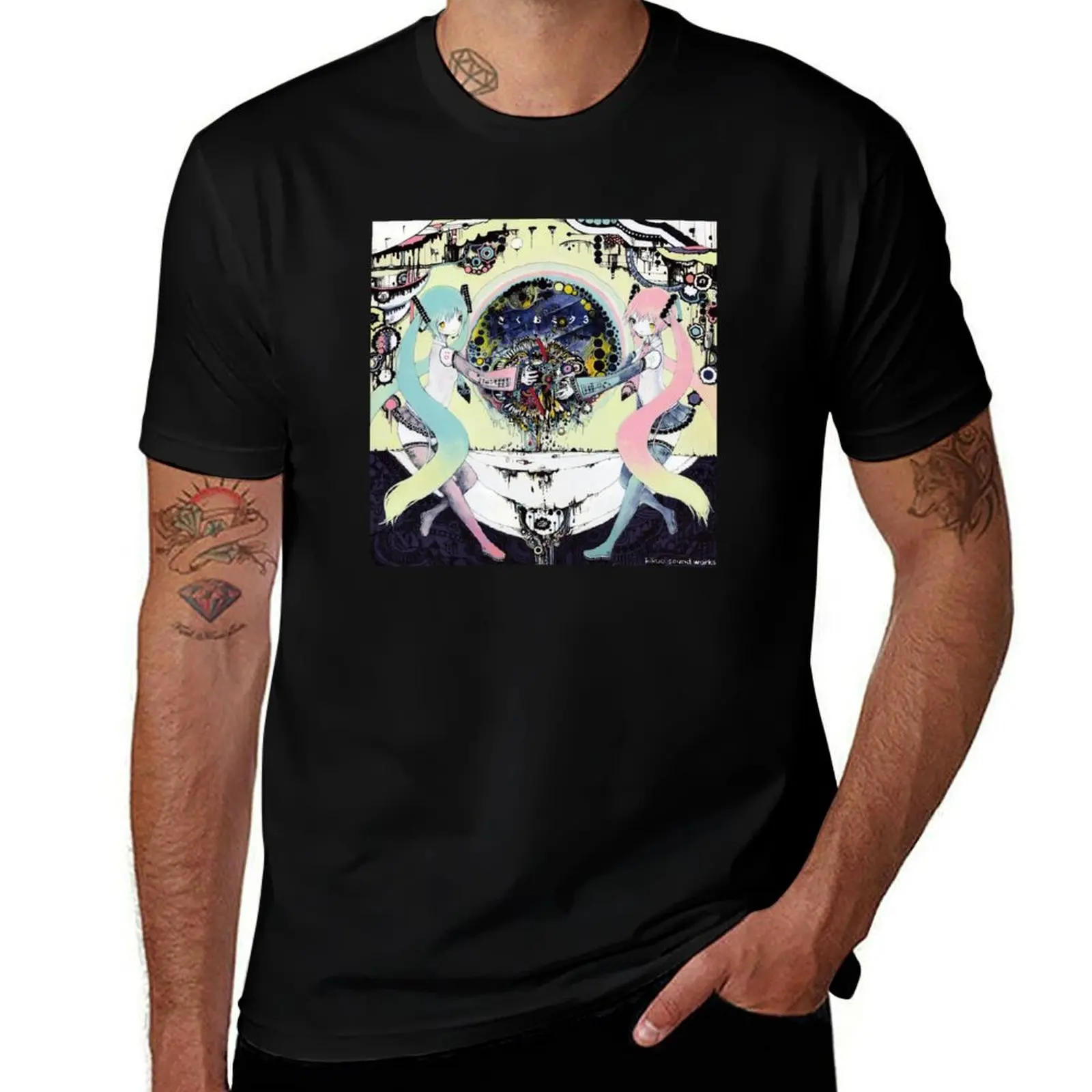 

Kikuo 3 Feat Miku T-Shirt funny t shirts cotton cotton t shirts man 100% T-Shirt