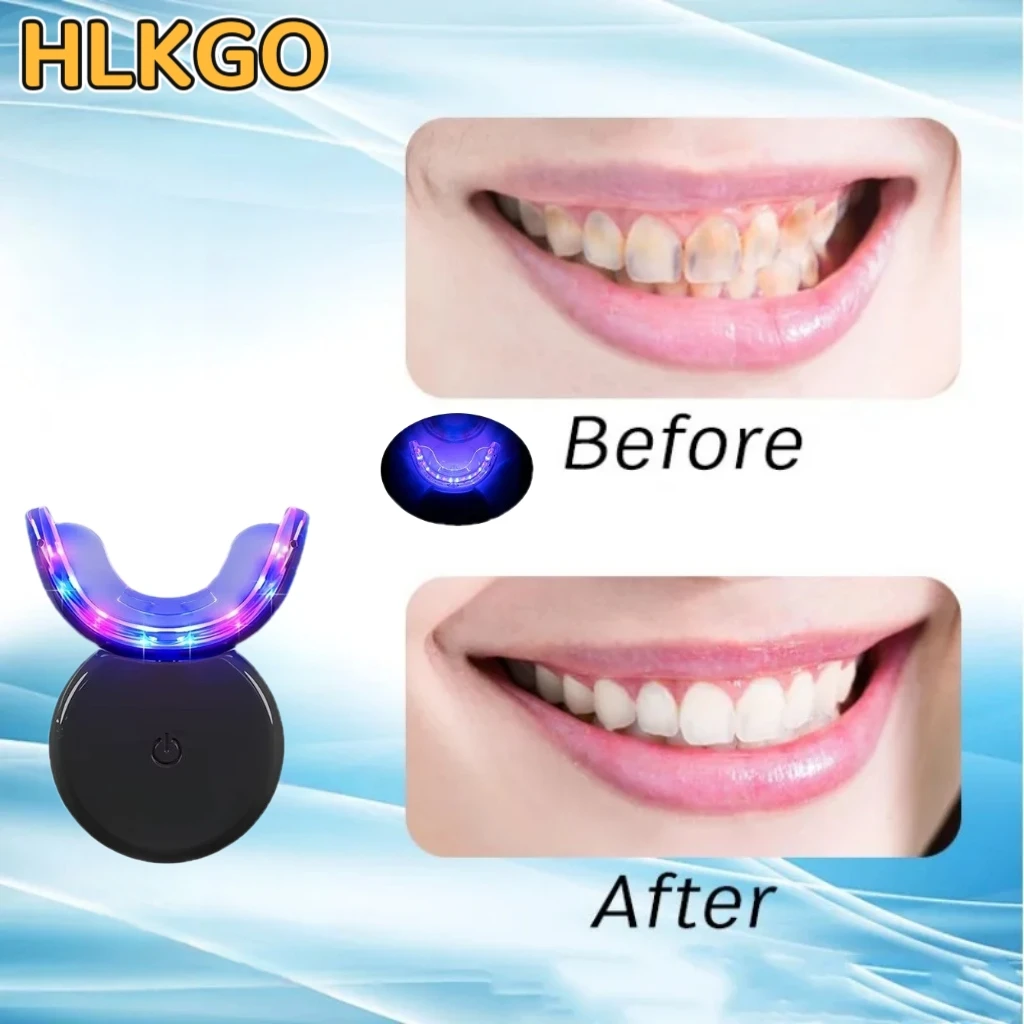 Teeth Whitening kit 44% Peroxide Wireless Charging Oral Care Gel Kit Tooth Whitener New Dental White Equipment LED Light