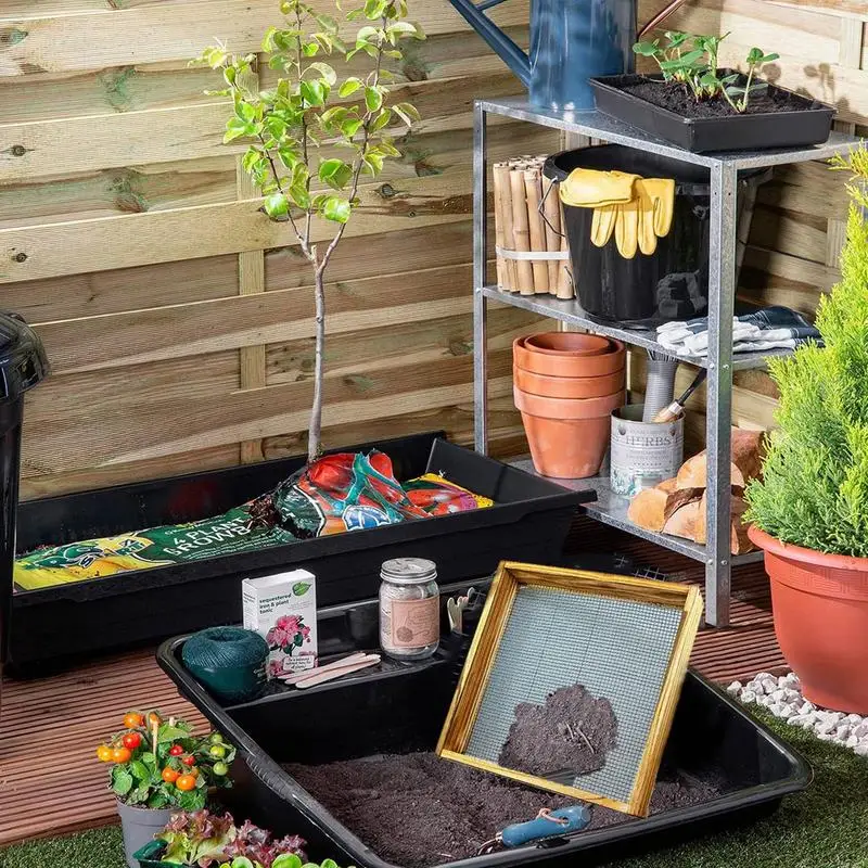 Sieve Earth Stone Fine Mesh Gardening Tool Home Planting Wooden Sieve Screen Garden Soil Filter Net Sifter Gardening Tools