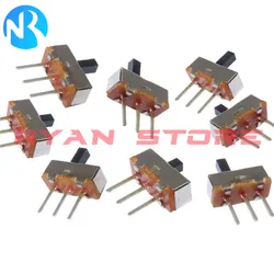 20PCS Slide Switch SS12D00 SS12D00G2 G3 G4 G5 3Pin 1P2T 2 Position High Quality Toggle Switch Handle length 2MM 3MM 4MM 5MM