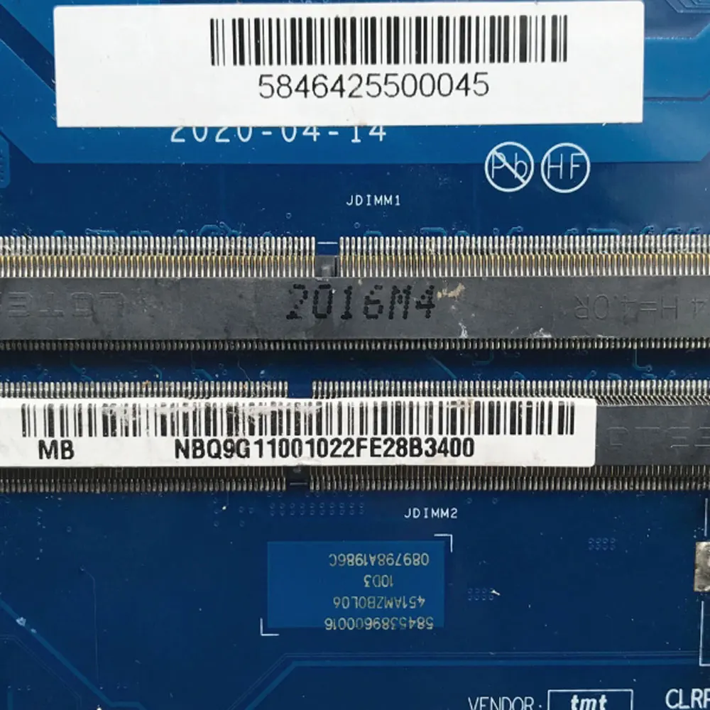 FH51S LA-K181P للوحة الأم للكمبيوتر المحمول Acer Nitro AN515-44 R5-4600H R7-4800H وحدة المعالجة المركزية GTX1650 / 1650Ti 4GB DDR4 NBQ9G11001 #4