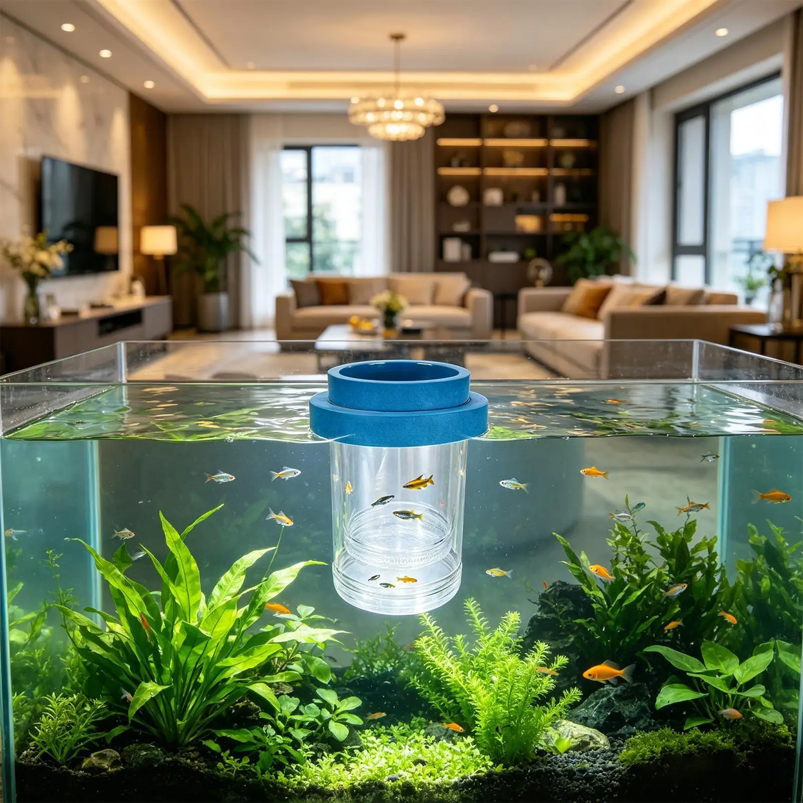Aquarium Breeder Box Floating Hatching Isolation for Fry Fish Hatchery Incubator Box for Home Office Living Room Apartment Tank