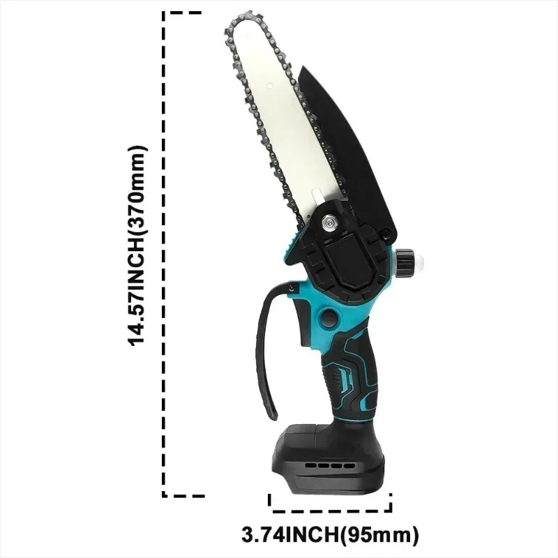 6inch Brushless Electric Chain Saw Cordless Portable Tree Branch Logging Chainsaw Woodworking Garden Tool for Makita 18V Battery