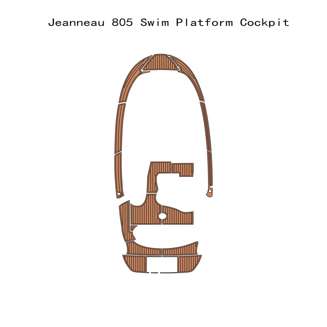 

Jeanneau 805 Swim Platform Step Cockpit Boat Pad EVA Foam Teak Deck Floor Mat Seadek MarineMat Gatorstep Style Self Adhesive