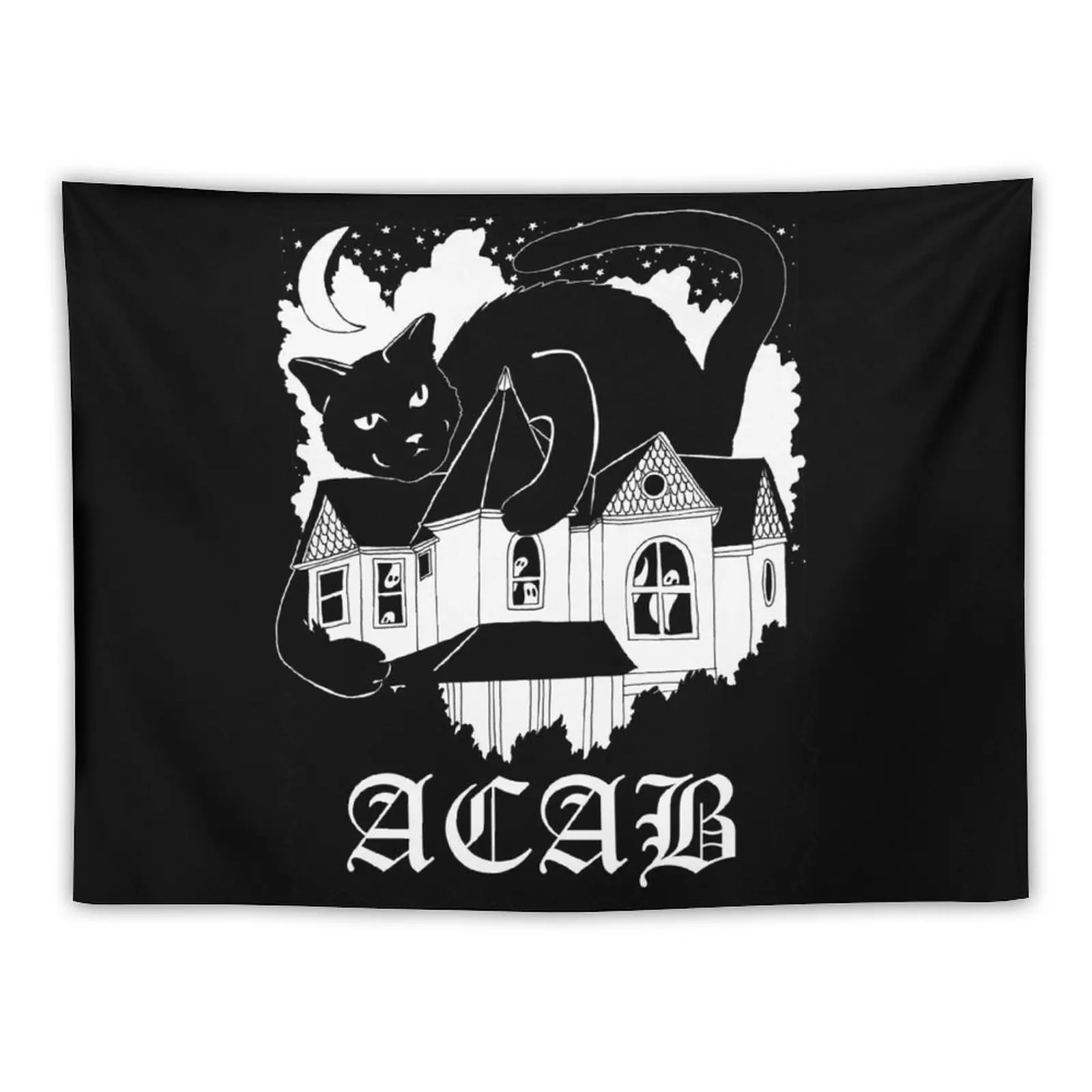 

New haunted house cat | acab all cats are beautiful Tapestry Home And Comfort Decor Luxury Living Room Decoration