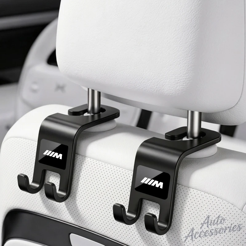 

Car Seat Headrest Hook Back Seat Storage Organizer Hanger For BMW M Power M3 M5 X1 X3 X5 X6 E46 E39 E36 E60 E90 F30 Car Sticker