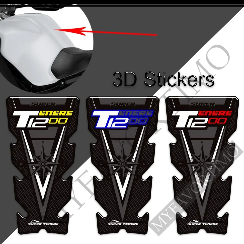 

For Yamaha Super Tenere XT1200X XT1200ZE XT 1200 Z ZE ES XTZ XTZ1200E Gas Fuel Oil Kit Knee Fish Stickers Decals Tank Pad