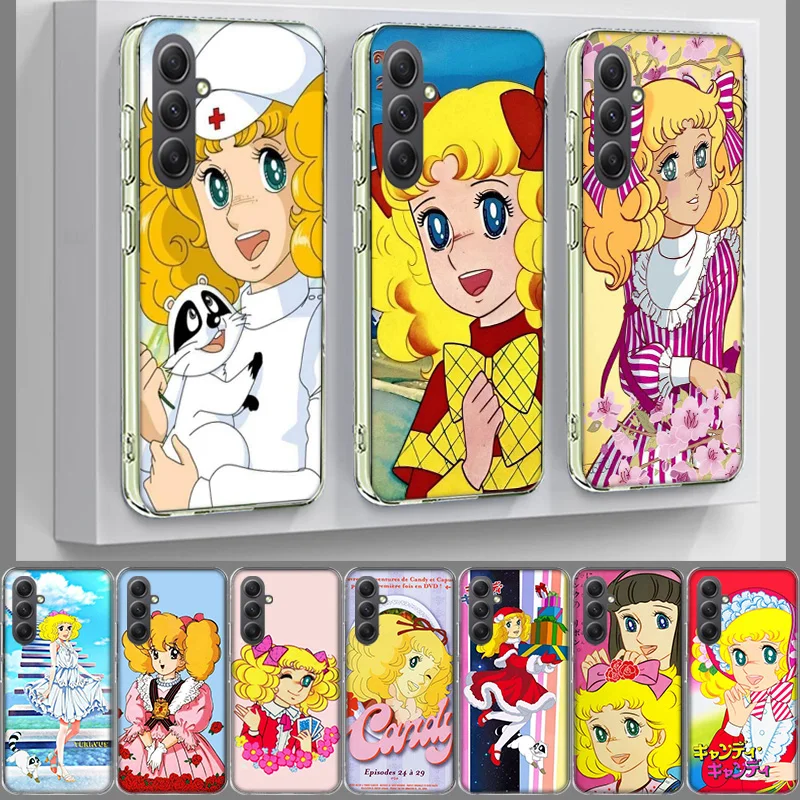 Candy Candy 90s Anime Cover For Samsung A54 A34 A24 A14 A53 A33 A23 A13 A52S A32 A22 A12 Phone Galaxy A03 A04 A02S A42 A73 TPU C