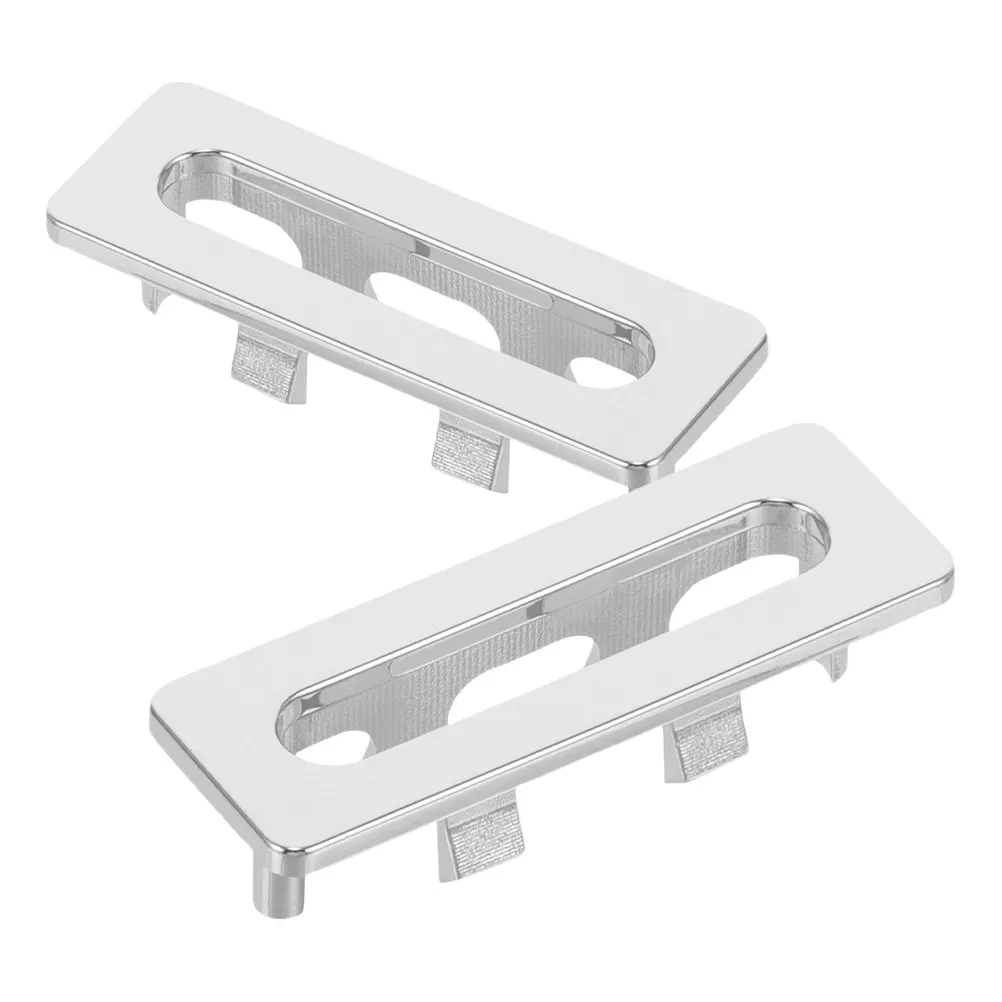 

2Pcs Sink Overflow Cover Plastic Basin Overflow Trim Ring Rectangle Insert Kitchen Bathroom Drain Hole Plastic Basin Insert