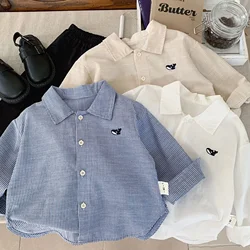 New Child Shirt Comfort Cartoon Versatile Casual Girl Clothing Simple Soft Child Clothing Cute Trendy Spring Long Sleeved Shirt