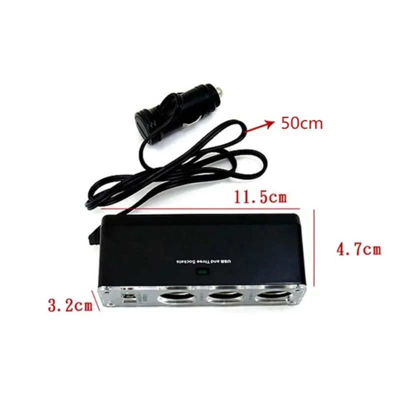 12V 24V Auto Cigarete Lightter Spliter Tee In Adattatore USB LED Per iPad Del Telefono GPS DVR Auto Auto carica Accessorio