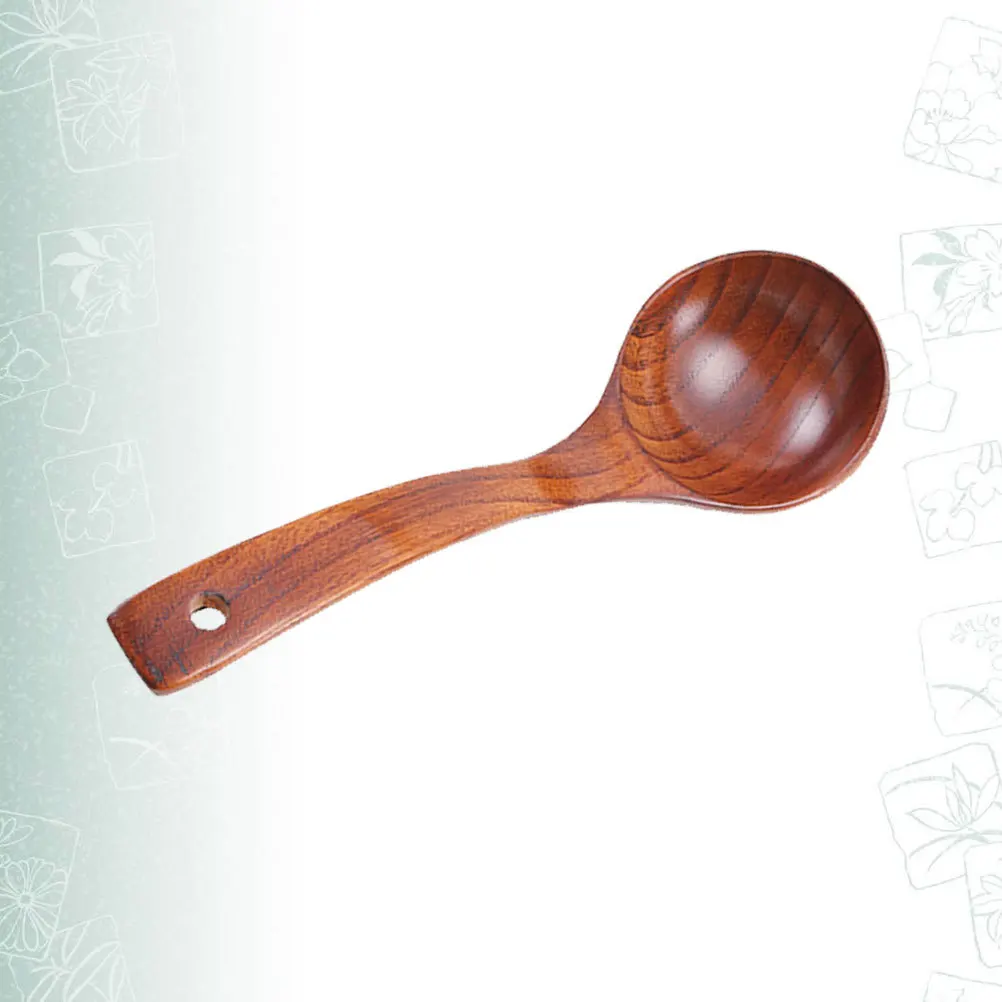 

1Pcs Natural Wood Soup Ladle Long Handle Serving Scoop Porridge Spoon Kitchen Utensil Eco Friendly for Home Restaurant