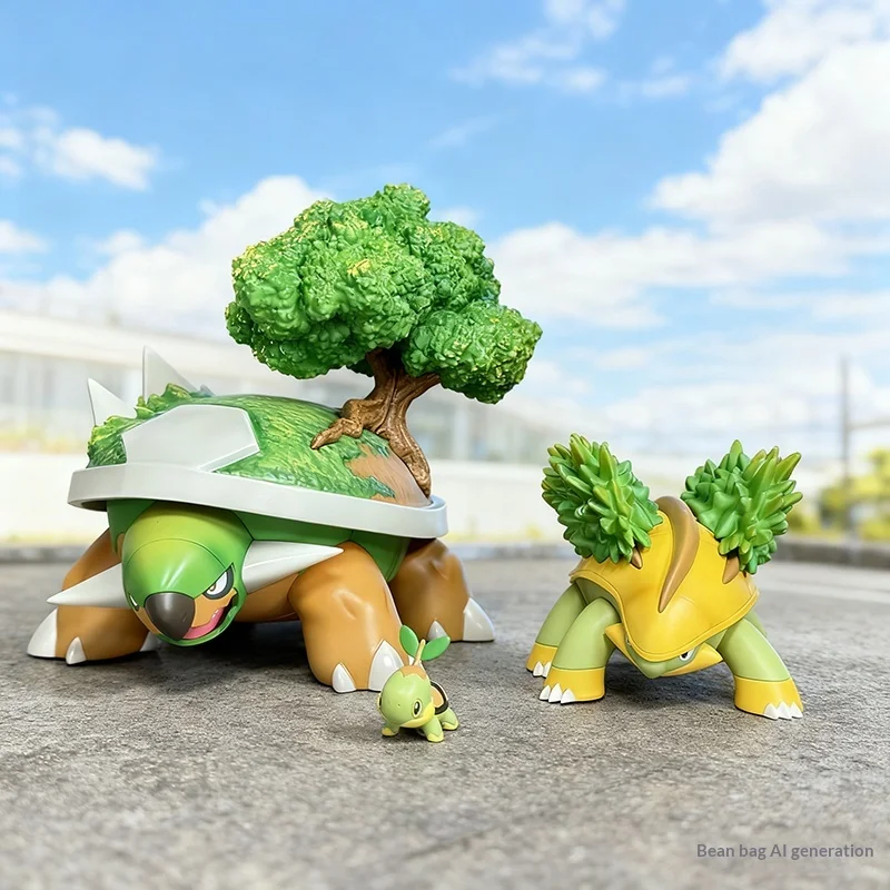인기 상품 포켓몬 풀 페인팅 업그레이드 투타이 거북이 진화 그룹 피규어 애니메이션 모델 장식 소년 선물