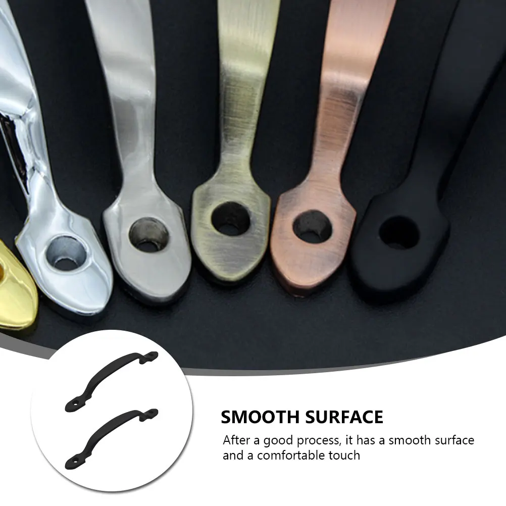 

2Sets Durable Zinc Alloy Door Handles Stylish Simple Wardrobe Handles Smooth Surface Long Lasting Use Cabinet Knobs