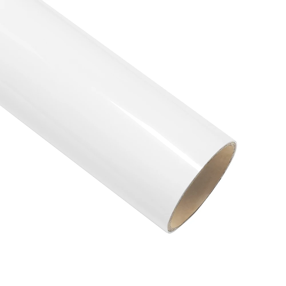 Adesivo de carro brilhante branco embrulho filme pet adesivo bolha livre filme vinil acessórios do carro auto exterior decoração interior