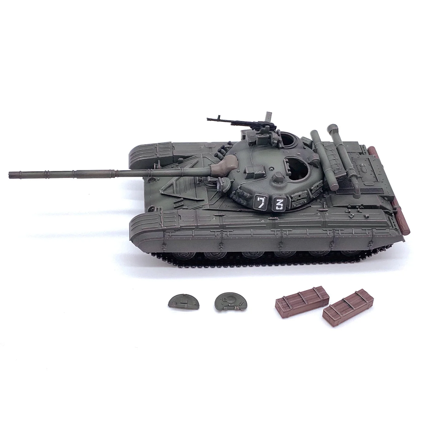 

1: 72 AS T-64B T64 Tank Model (Ukraine 573 #) with Ammunition Box 2 Static Finished Product Model