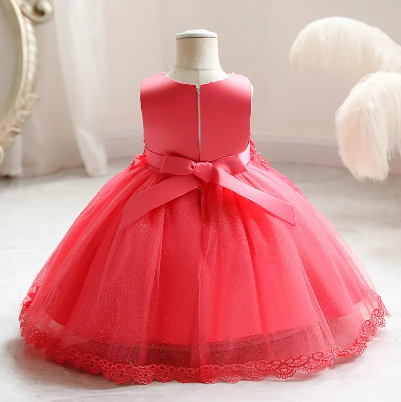 Girl Kid's Elegant Princess Bridesmaid Dress Flower Girl Dress For Party Wedding Kawaii Tulle Dress 3-12Y Children Cute Clothing