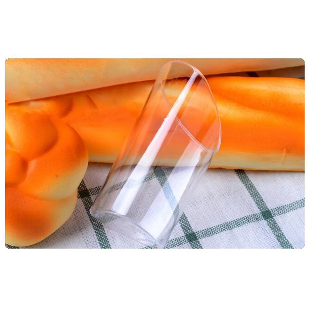 

5 шт., прозрачные чашки для пудинга, 80 мл, наклонный цилиндр, дизайн, десертные чашки, контейнеры для закусок, тирамису, безопасные для еды для ужина