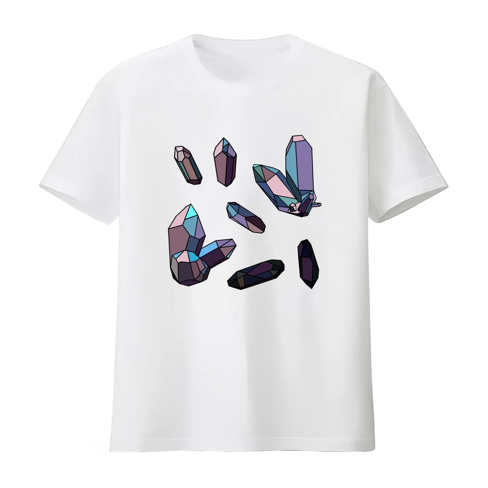 Soul Gem Medley T-Shirt Summer Casual Cotton Tee Oversized Streetwear Tops Vintage Graphic Print Loose Fit Short Sleeve