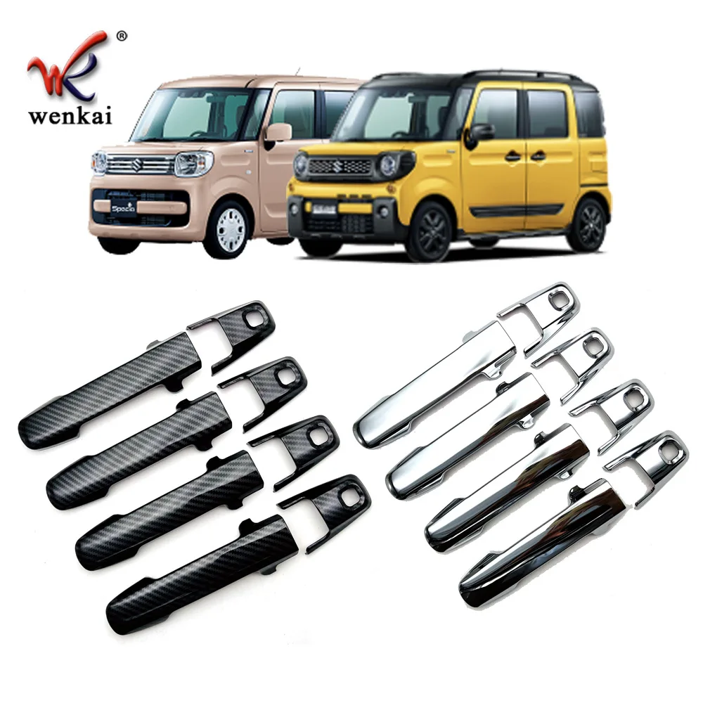 

For Suzuki Spacia Gear MK532 Car Door Handle Cover Trim Decorator Sticker Exterior Accessories
