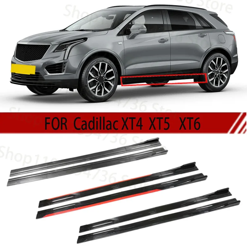 

FOR Cadillac XT4 XT5 XT6 2M Car Side Skirt Extension Plate Lip Separator Bumper 2.18M Racing Side Spoiler