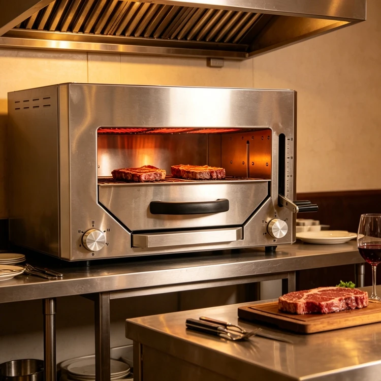 Hot Sale Commercial Electric Steak Grill High Temp Large Capacity Insulated BBQ Machine Steak Broiler Oven for Hotels Restaurant