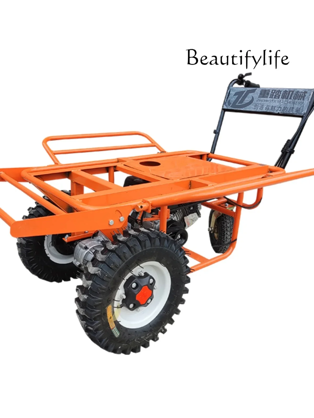 

N Simple Construction Truck Agricultural Climbing and Carrying Double-Wheel Electric Mountain Flat Trolley