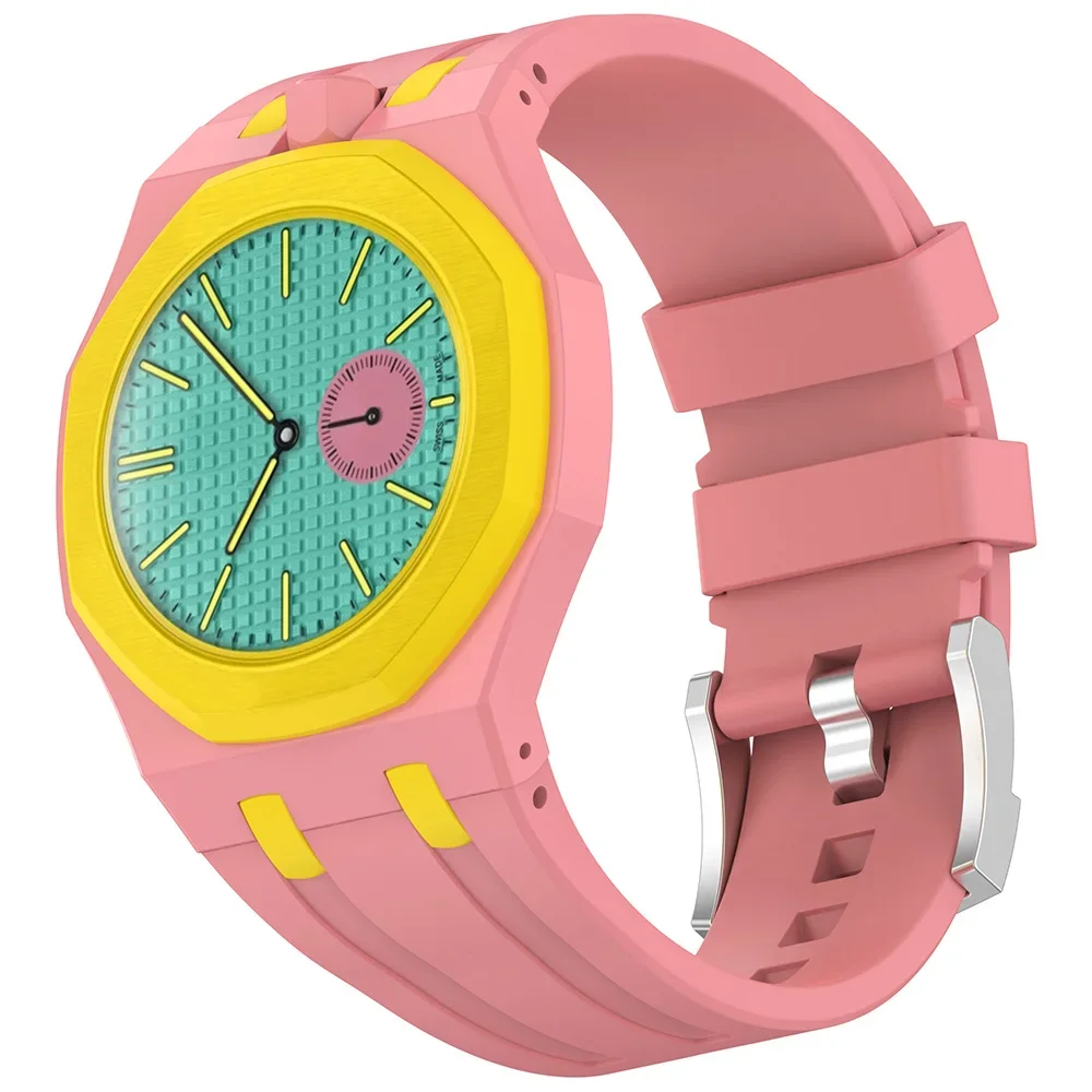 Original weiches Silikonarmband + PC-Gehäuse für Swatch X Ap Royal Pop Swatch Taschenuhr. Trendiges integriertes Armband für Royal Pop Band – Detail 10
