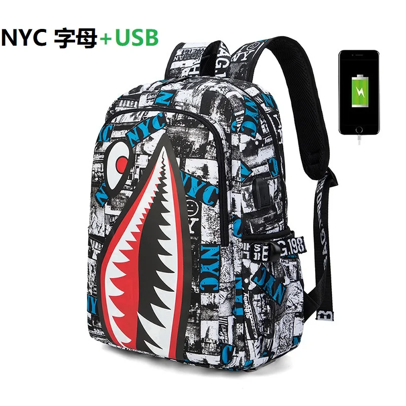 Waterproof Backpack Unisex Large Capacity Animal Print
