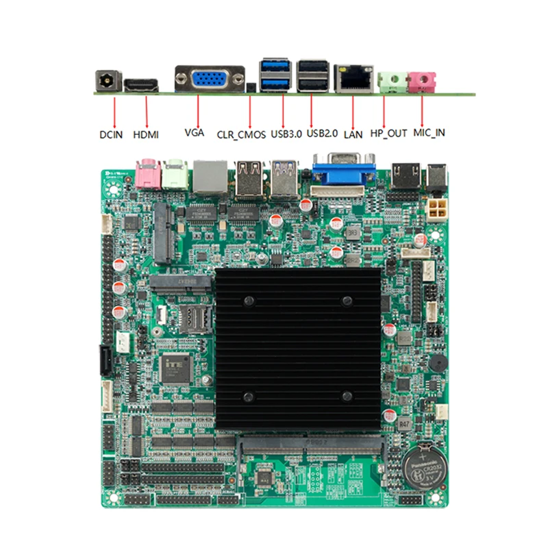Single Board CPU Industrial Embedded 8 Port USB 2 Low Profile
