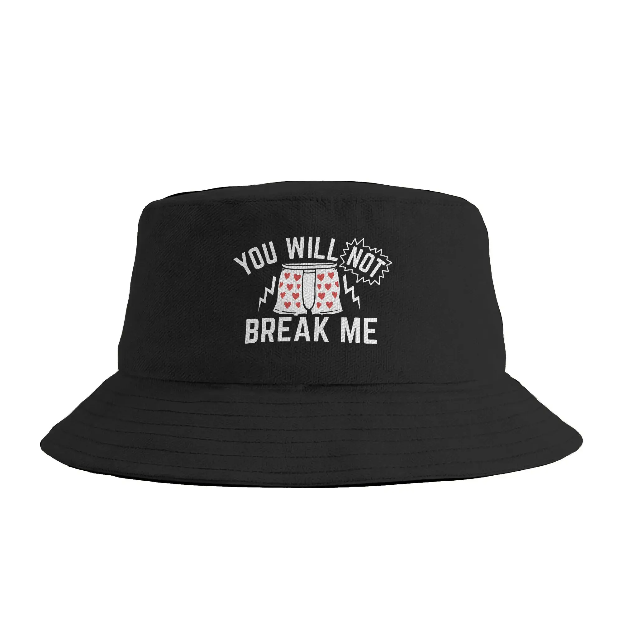 You Will Not Break Me Dungeon Crawler Carl Quote with Heart Boxers Bucket Hat For Unisex  Fisherman Hats Korean Fishing Caps