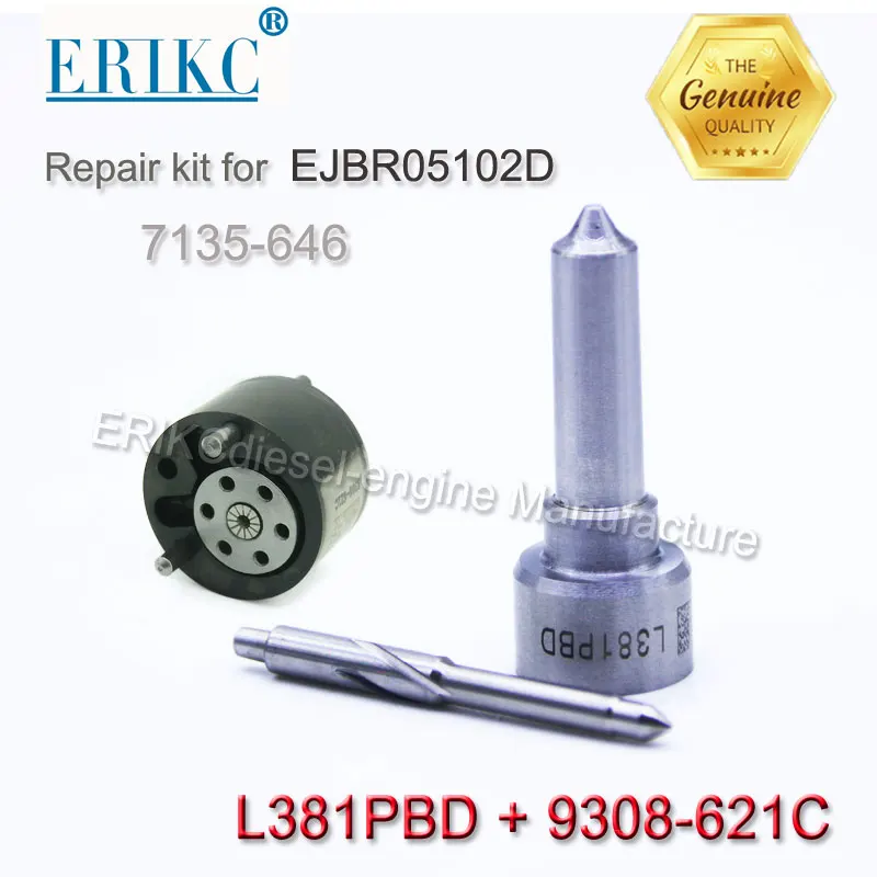 7135-646 Common Rail Injector Repair Kits Nozzle L381PBD L381PRD Valve 9308-621C 28538389 for Euro 4 EJBR05102D 28232251