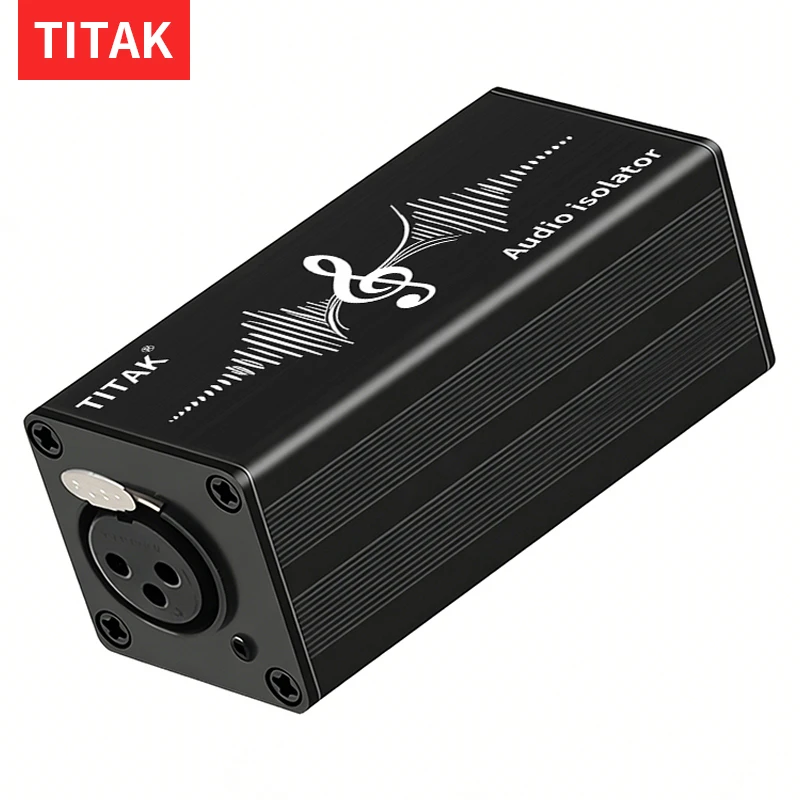 1Pcs XLR Audio Hum Eliminator Noise Suppressor Ground Loop Isolator for PA System Live Broadcast Studio Home Theater